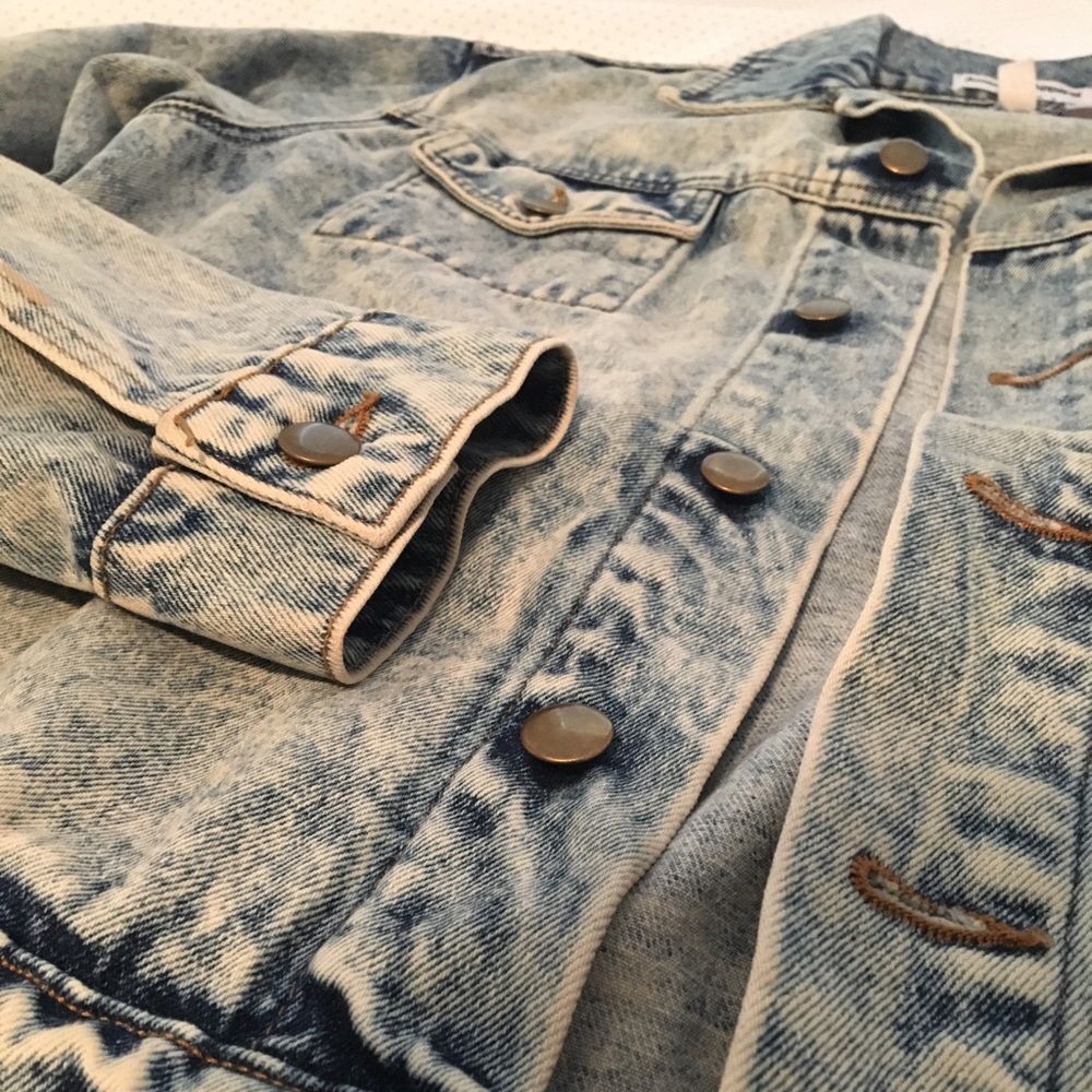 American apparel acid wash denim jacket